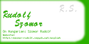 rudolf szomor business card